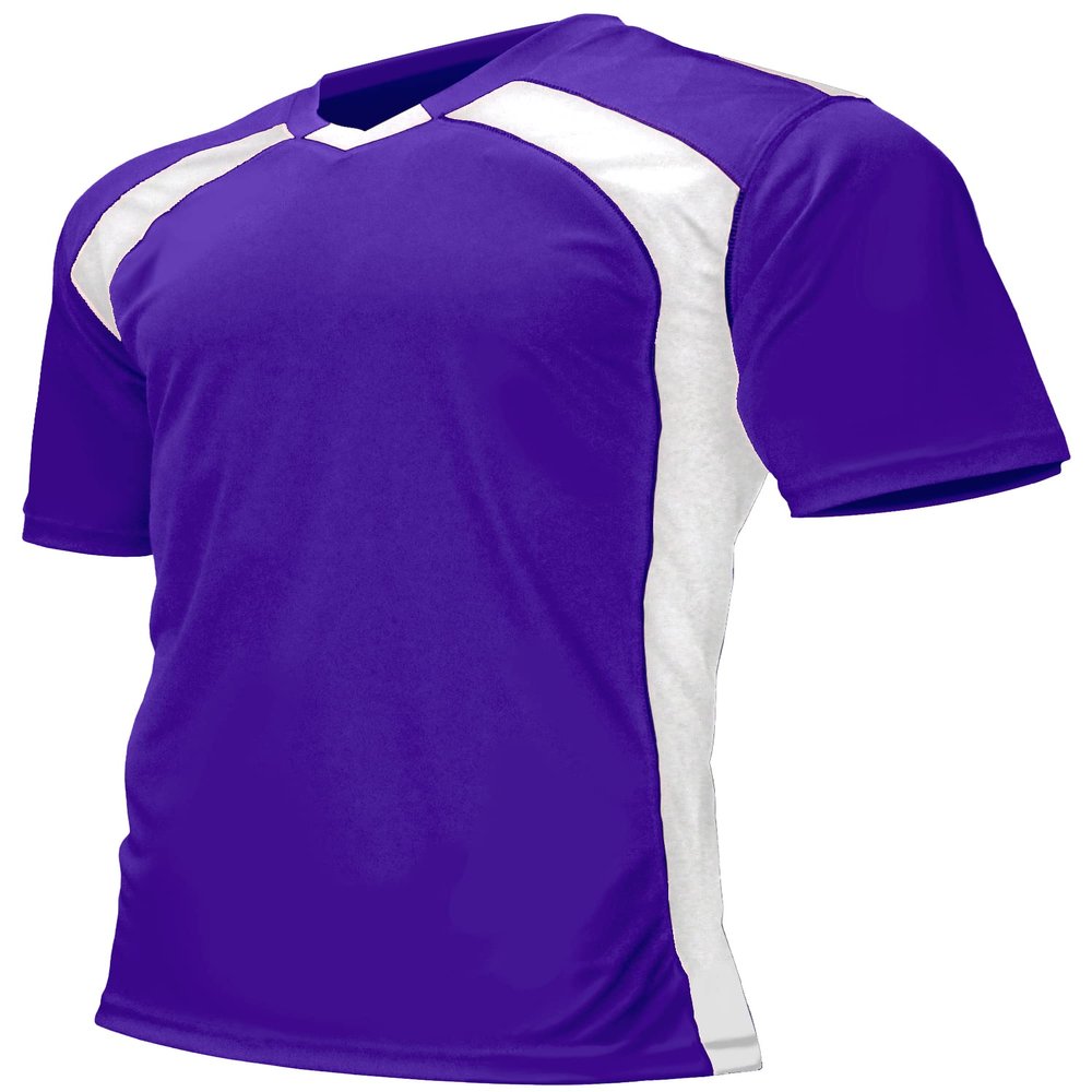 Epic Adult Madrid V-Neck Purple/White Soccer Jersey XL