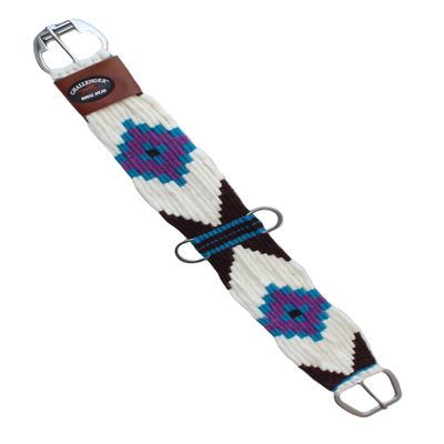 CHALLENGER 34" Horse Western 13 Strand Double Weave Multicolor Mohair Straight Cinch 97RT16