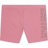Nautica Girls' Active Bike Shorts, Soft & Stretchy Spandex with Flat Waistband & Logo Design, Pink Heart, 8-10 view 1