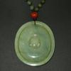 2" China Nature Certified Grade A Jadeite Jade Blessing Kwan-yin and Wudao Hand Carved Necklace Pendant 8754 view 3