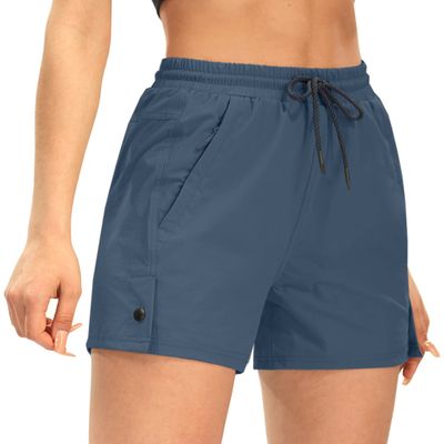 AFITNE Women's Hiking Shorts Quick Dry Lightweight Golf Active Water Shorts with Pockets for Work Outdoor Camping Fishing Blue XXL