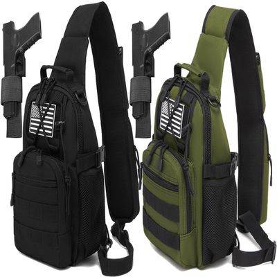 ATBP Small Tactical Holster Sling Backpack Accessories Shoulder Pouch Water Bottle & Radio Holder Crossbody Bag for Men