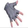 Gloves 007 Driving Half Finger Finger Less Knuckle Holes For Men Genuine Leather (Large, Grey) view 2
