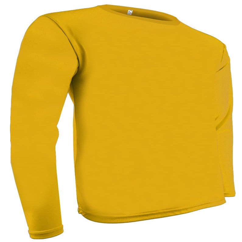 Epic Adult Cooling Performance Long Sleeve Crew T-Shirts (18- Colors Available) Yellow S