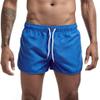 Mens Swimming Trunks No Mesh Liner Quick Dry Running Workout Shorts Pockets Casual Summer Solid Beach Shorts Swimwear Blue view 1