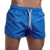 Mens Swimming Trunks No Mesh Liner Quick Dry Running Workout Shorts Pockets Casual Summer Solid Beach Shorts Swimwear Blue view 2