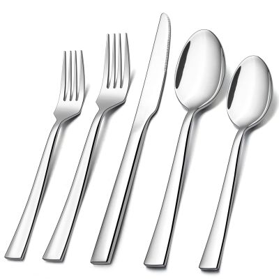 E-far 10-Piece Silverware Set, Stainless Steel Flatware Set for 2
