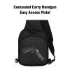 BOMTURN Tactical Backpack Shoulder Bag - 1000D Waterproof Military Backpack // Laser Cut Molle System // CCW Bags Outdoor Sling Bag for Every Day Carry Black view 2