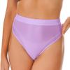 Freebily Women's Glossy High Waist Panty Briefs High Cut Rave Underwear Booty Dance Shorts Bottoms Light Purple&high Cut Large view 2
