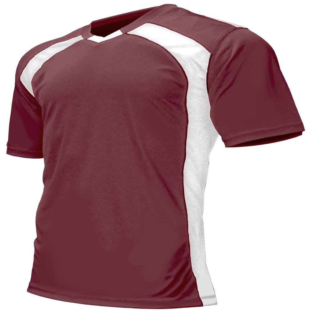 Epic Adult Madrid V-Neck Red/White Soccer Jersey XL