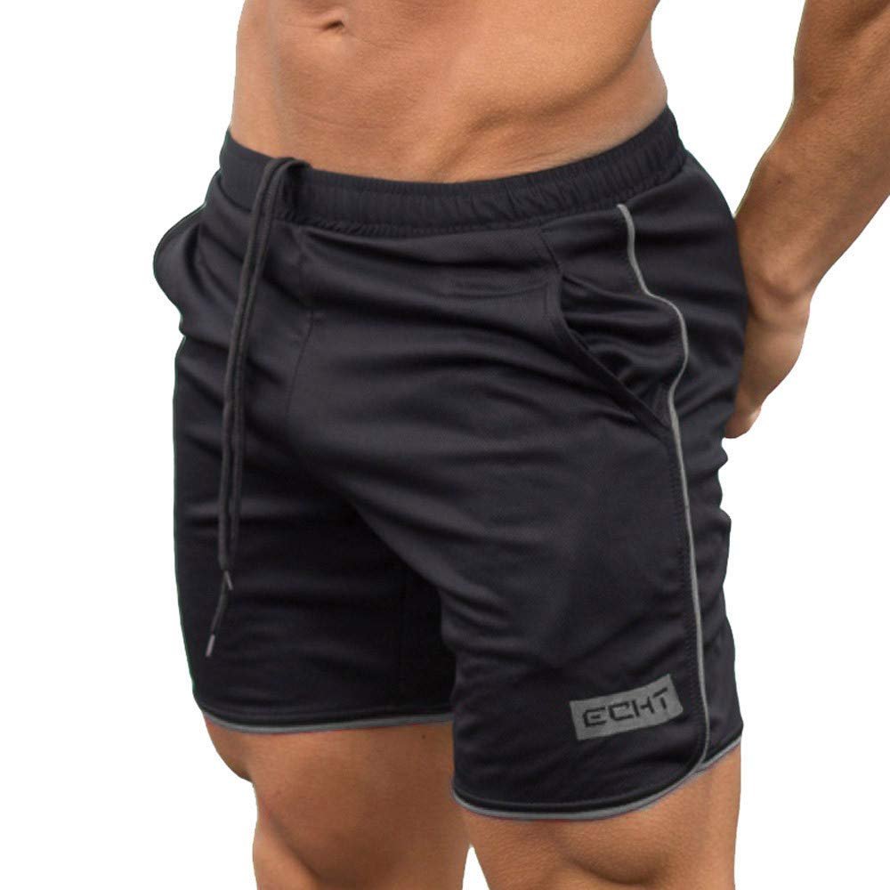 QWENTMTNTY Mens Workout Gym Shorts Pocket Quick-Drying Drawstring Elastic Waist Athletic Short Pants Casual Running Shorts Gray