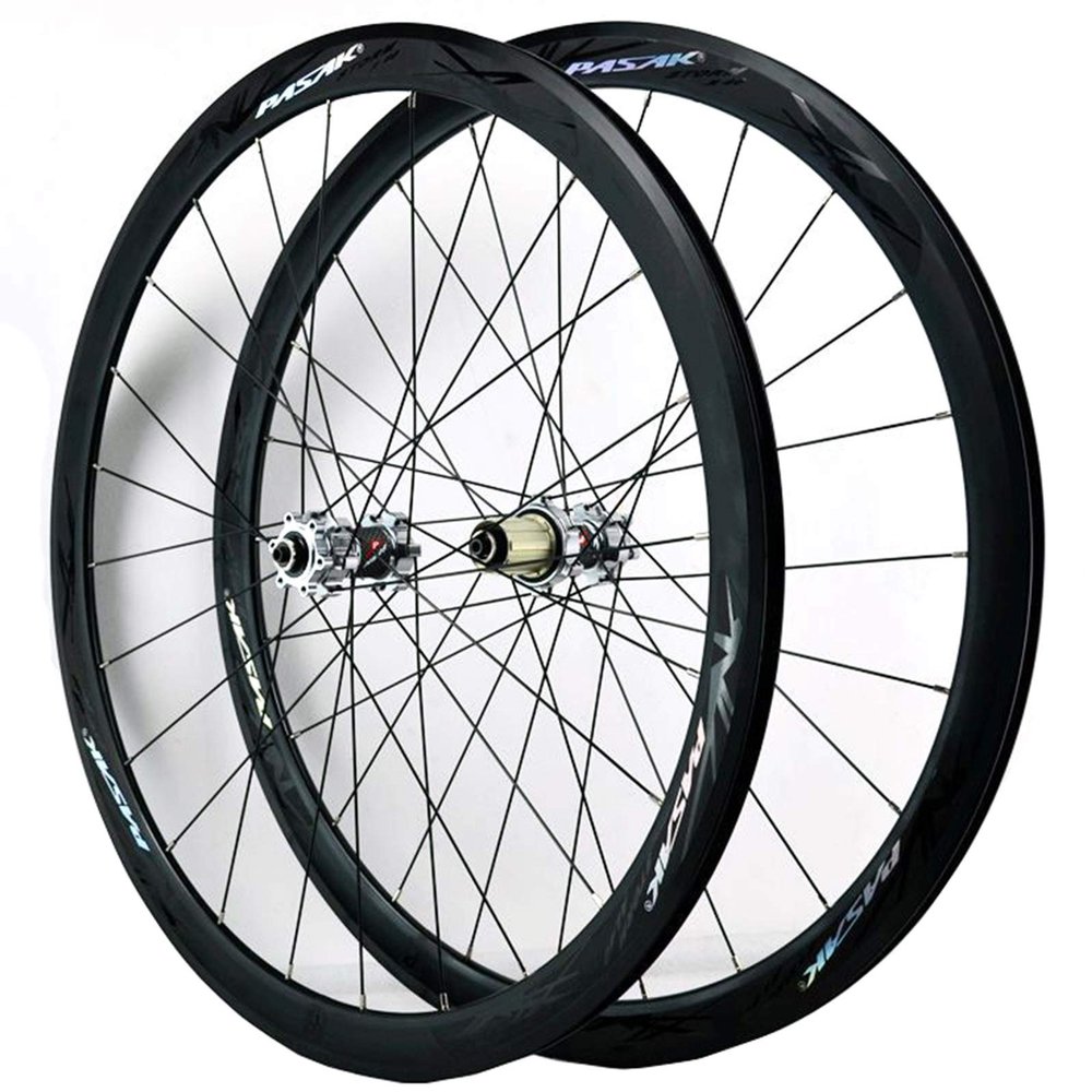 KANGXYSQ 700c Front & Rear Wheel Road Racing Bike 40 Mm Deep Wheelset 7/8/9/10/11/12 Speed Freewheel Disc Brake C/V Brake Double Wall (Size : Quick Release)