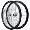 KANGXYSQ 700c Front & Rear Wheel Road Racing Bike 40 Mm Deep Wheelset 7/8/9/10/11/12 Speed Freewheel Disc Brake C/V Brake Double Wall (Size : Quick Release) view 1