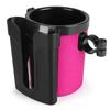 Accmor 3-in-1 Bike Cup Holder with Cell Phone Keys Holder, Bike Water Bottle Holders, Universal Bar Drink Cup Can Holder for Bicycles, Motorcycles, Scooters, Black Pink view 2