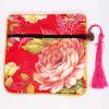 Only My Live Home Bright Flower Jewelry Small Zip Bag Chinese Silk Borcade Jewelry Gift Pouch high-density Satin Cloth Jewellery Packaging with Lined (10, red) view 4