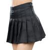 Danzcue Womens High Waisted Pleated Skirt, Tennis Skater Skirt, A-line School Uniform Mini Skirt with Shorts, Black, SA view 4