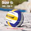 Beurseaf Volleyball, Soft Touch Beach Volleyball, Indoor Outdoor Volleyball for Beach Game Training, Official Size 5 (Blue/Yellow/White) view 3