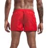 Mens Swimming Trunks No Mesh Liner Quick Dry Running Workout Shorts Pockets Casual Summer Solid Beach Shorts Swimwear Red view 3