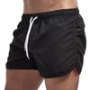Mens Swimming Trunks No Mesh Liner Quick Dry Running Workout Shorts Pockets Casual Summer Solid Beach Shorts Swimwear Black view 2
