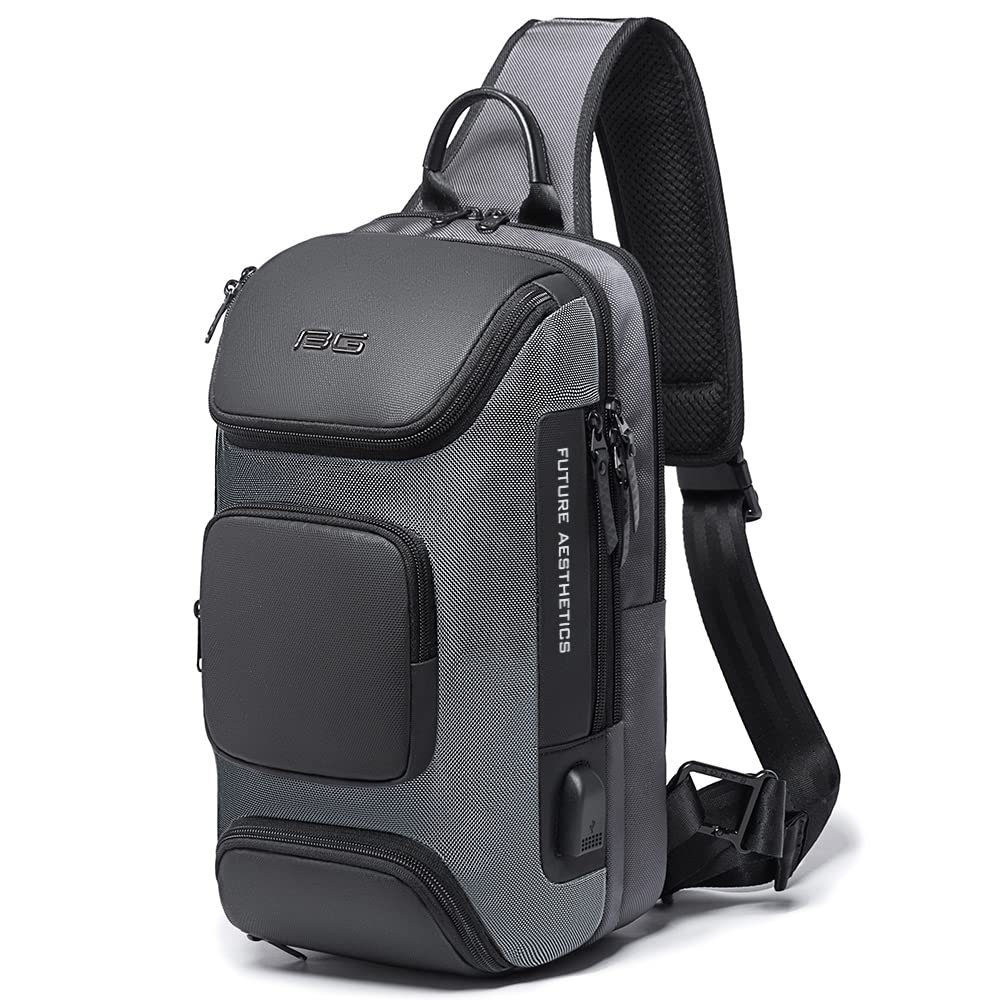 BANGE Sling Bag, Waterproof Shoulder Bag for Men, Casual Sports Sling Bag, Every Day Bag for Men