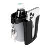 Accmor 3-in-1 Bike Cup Holder with Cell Phone Keys Holder, Bike Water Bottle Holders, Universal Bar Drink Cup Can Holder for Bicycles, Motorcycles, Scooters, Black Grey view 1