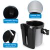 Accmor 3-in-1 Bike Cup Holder with Cell Phone Keys Holder, Bike Water Bottle Holders, Universal Bar Drink Cup Can Holder for Bicycles, Motorcycles, Scooters, Black Grey view 4