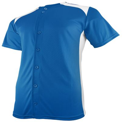 Epic Men's Full Button 2-Color Game Blue/White Baseball Jerseys M