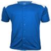 Epic Men's Full Button 2-Color Game Blue/White Baseball Jerseys M view 2