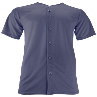 Epic Men's Full Button Wicking Blue Baseball Or Softball Jersey L