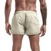 Mens Swimming Trunks No Mesh Liner Quick Dry Running Workout Shorts Pockets Casual Summer Solid Beach Shorts Swimwear Khaki view 3