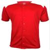 Epic Men's Full Button 2-Color Game Red/White Baseball Jerseys M view 2
