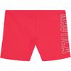 Nautica Girls' Active Bike Shorts, Soft & Stretchy Spandex with Flat Waistband & Logo Design, Virtual Pink Heart, 8-10 view 1