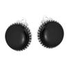 AeraVida Vintage 18 mm Round Simulated Black Onyx Button .925 Sterling Silver Clip On Earrings | Classic Sterling Silver Cuff Earrings for Women | Non Pierced Earrings view 2