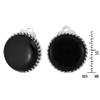 AeraVida Vintage 18 mm Round Simulated Black Onyx Button .925 Sterling Silver Clip On Earrings | Classic Sterling Silver Cuff Earrings for Women | Non Pierced Earrings view 4