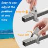 BALAVA Boat Fender Clips Adjustable Pontoon Boat Square Rail Fender Hanger/Cleat/Hanger for Bumper,Pontoon Boat Bumpers Clips,Pontoon Rail Clips,Boat Fender Clips Rail (Pack of 4) view 3