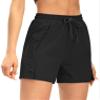 AFITNE Women's Hiking Shorts Quick Dry Lightweight Golf Active Water Shorts with Pockets for Work Outdoor Camping Fishing Black L view 1