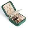 SoleGood Plush Velvet Small Jewelry Box Necklace Ring Storage Organizer Mini Jewelry case Jewelry Travel Organizer for Women Girls (Emerald Velvet) view 2