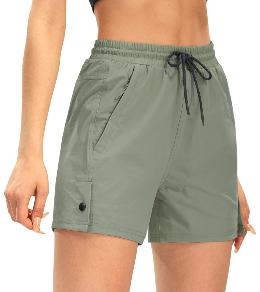 AFITNE Women's Hiking Shorts Quick Dry Lightweight Golf Active Water Shorts with Pockets for Work Outdoor Camping Fishing Sage Green XL