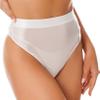 Freebily Women's Glossy High Waist Panty Briefs High Cut Rave Underwear Booty Dance Shorts Bottoms White&high Cut Medium view 2
