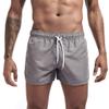Mens Swimming Trunks No Mesh Liner Quick Dry Running Workout Shorts Pockets Casual Summer Solid Beach Shorts Swimwear Gray view 1