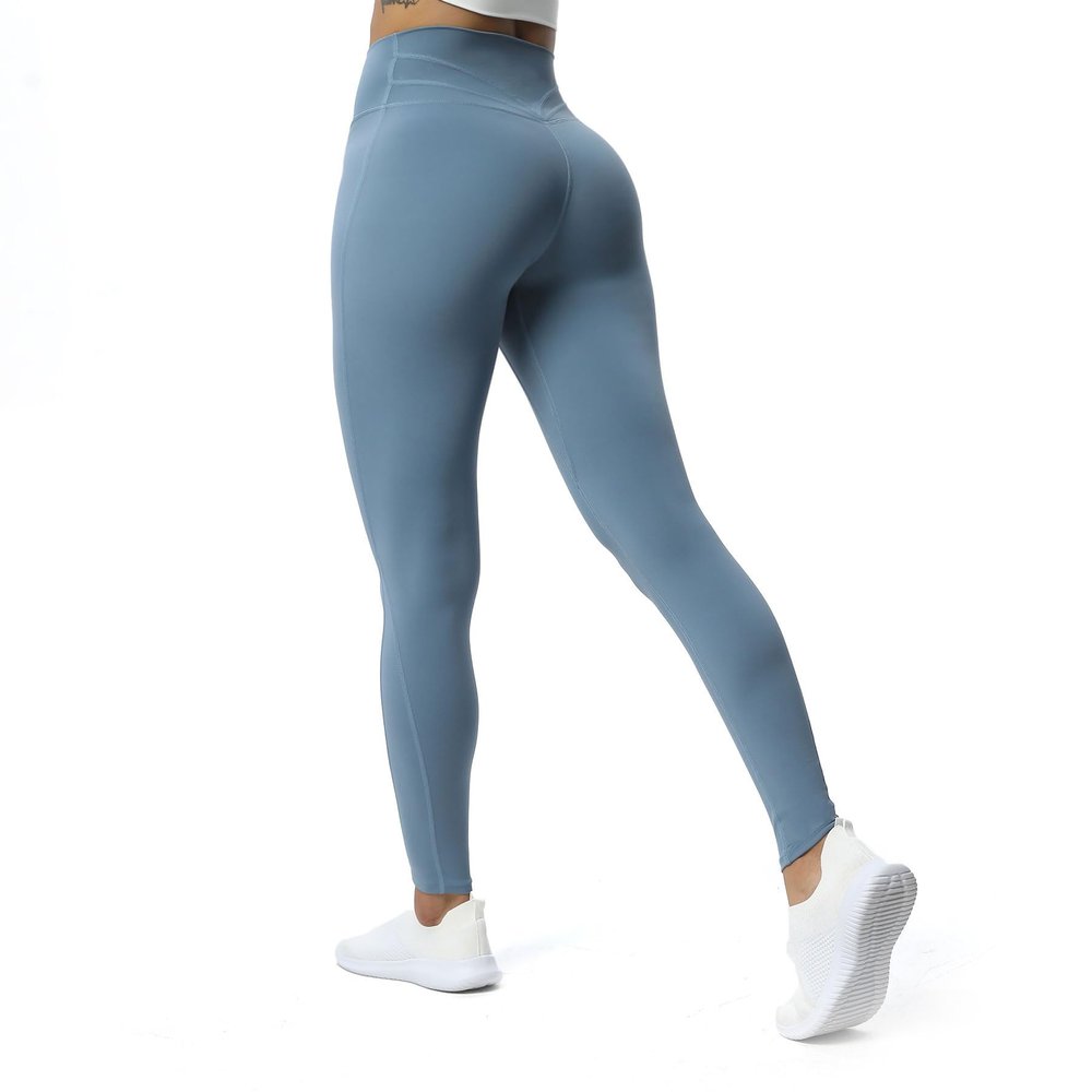 Aoxjox High Waisted Workout Leggings for Women Trinity Yoga Pants 26.5" (Steel Blue, XX-Large)