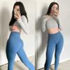 Aoxjox High Waisted Workout Leggings for Women Trinity Yoga Pants 26.5" (Steel Blue, XX-Large) view 2