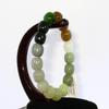 0.5" China Nature Certified Nature Hetian Nephrite Jade Treasure Bucket Beads Hand Made Bangle Bracelet 1317 view 3