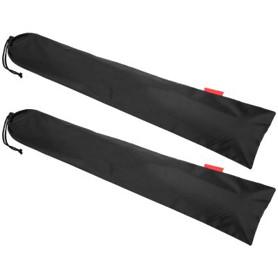 Tomotato 2Pcs Tent Pole Bag, 31.5in Trekking Poles Carrying Bag Tent Stakes Bag Black Portable Canopy Pole Storage Bag Camping Accessory for Camping Hiking Tent