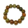 0.5" China Certified Nature Hisui Yellow Jadeite Jade Grade A Beads Bangle Bracelet view 2