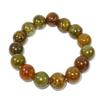 0.5" China Certified Nature Hisui Yellow Jadeite Jade Grade A Beads Bangle Bracelet view 4