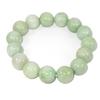 0.5" China Certified Nature Hisui Jadeite Jade Grade A Light Green Beads Bangle Bracelet view 1