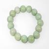 0.5" China Certified Nature Hisui Jadeite Jade Grade A Light Green Beads Bangle Bracelet view 2