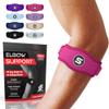 Sleeve Stars Tennis Elbow Brace for Men & Women, Elbow Brace for Tendonitis, Tennis Elbow Strap, Golfers Elbow Brace, Elbow Support Wrap for Tennis Elbow Relief, Fits 9"-23" (Single/Hot Pink) view 1