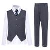 Boy Suits Toddler Formal Suit Vest Set for Wedding Kids Dresswear Set with Shirt Pants Vest and Tie Size 6 Grey view 1